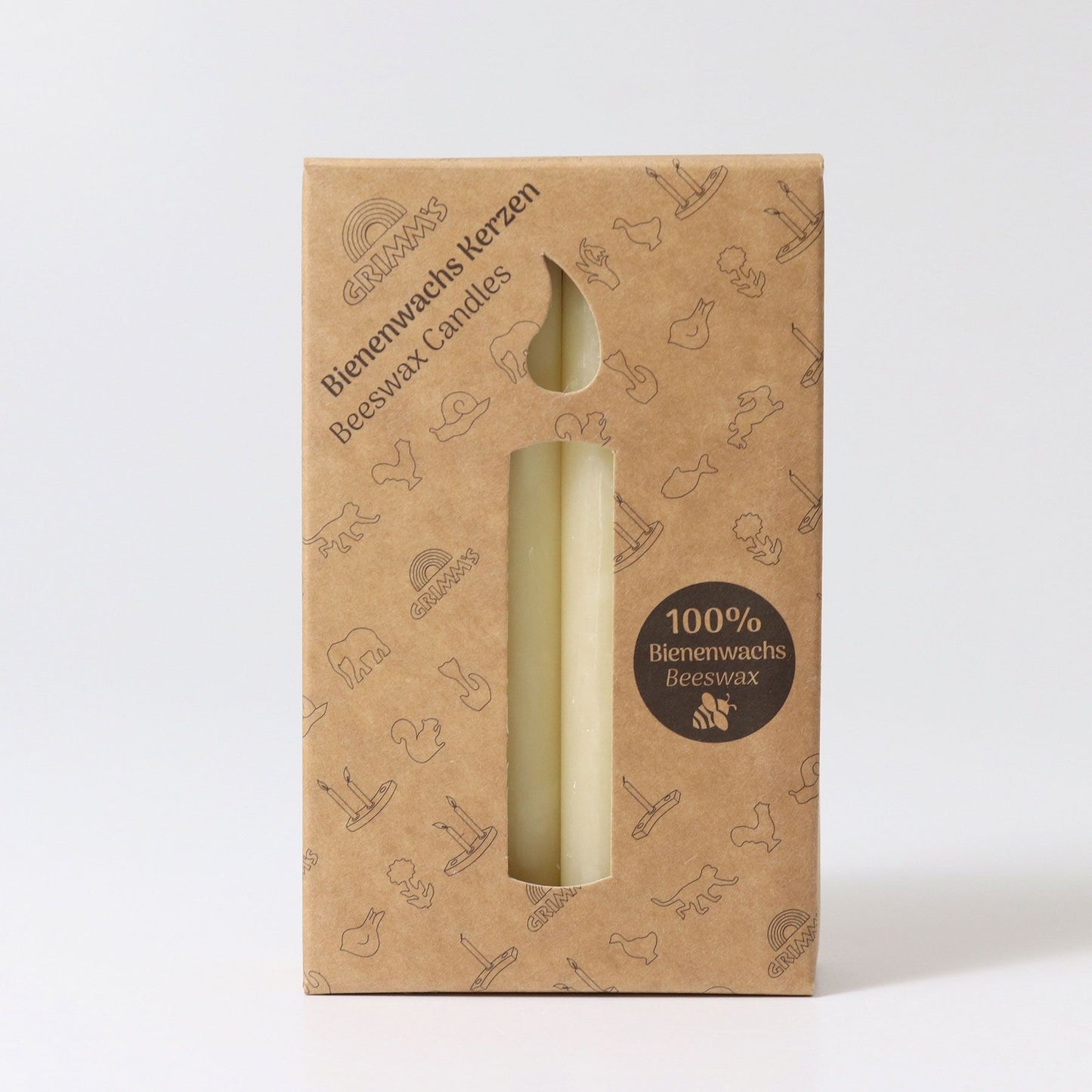 Grimms 100% Bivokslys - Creme, 12 stk