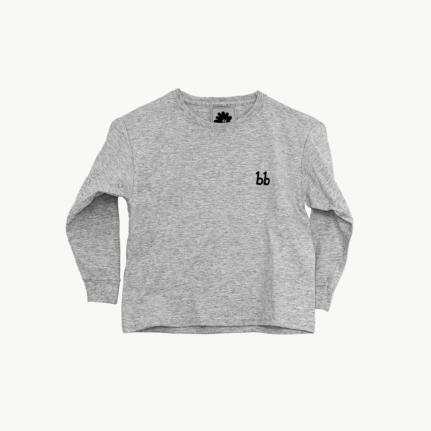 Grå langærmet tee - solmotiv