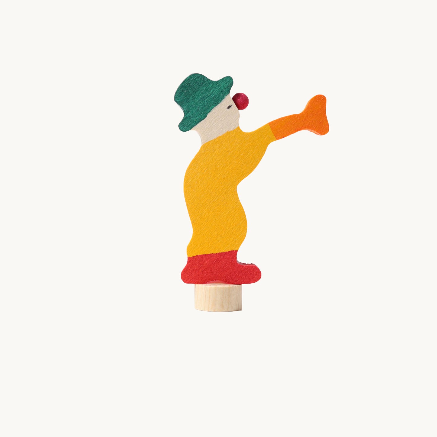 Træfigur - Klovn med trompet
