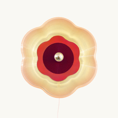 Bioplast blomsterlampe - Klar/rød/bordeaux