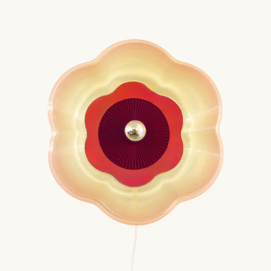 Bioplast blomsterlampe - Klar/rød/bordeaux