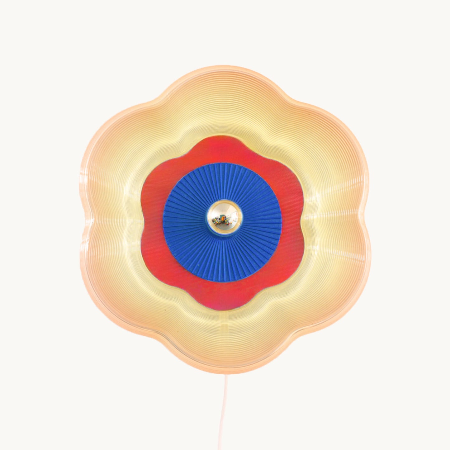 Bioplast blomsterlampe - Klar/rød/blå