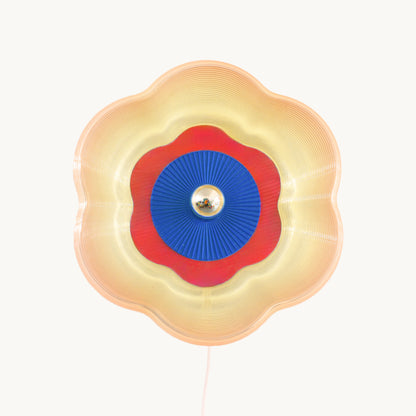 Bioplast blomsterlampe - Klar/rød/blå