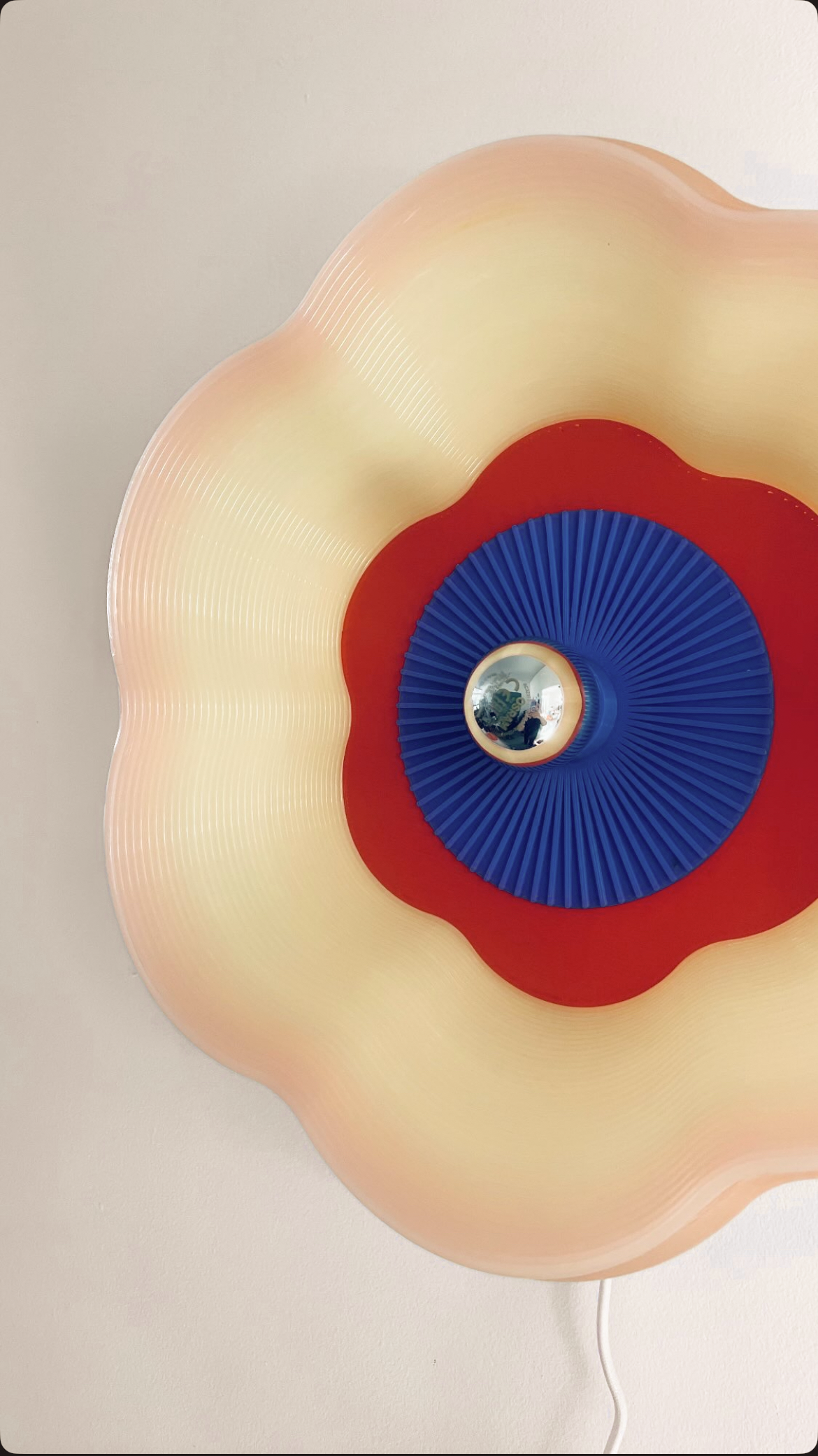 Bioplast blomsterlampe - Klar/rød/blå