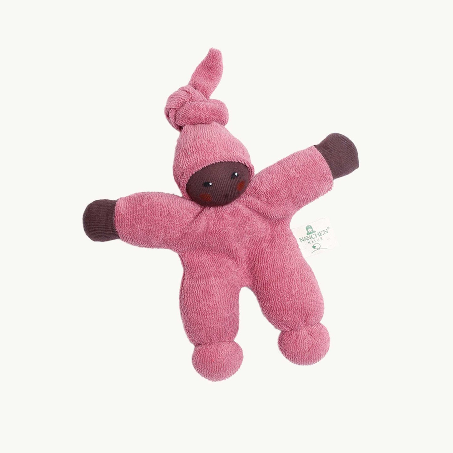 Håndlavet babydukke - Rosa, 17 cm