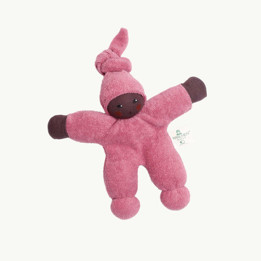 Håndlavet babydukke - Rosa, 17 cm