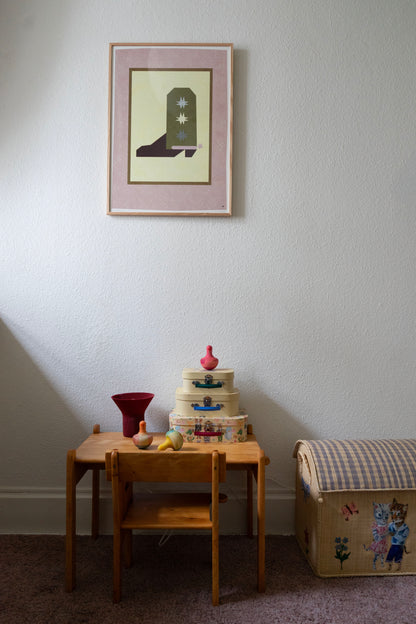 Cowboy boot plakat 50 X 70 cm - Rosa