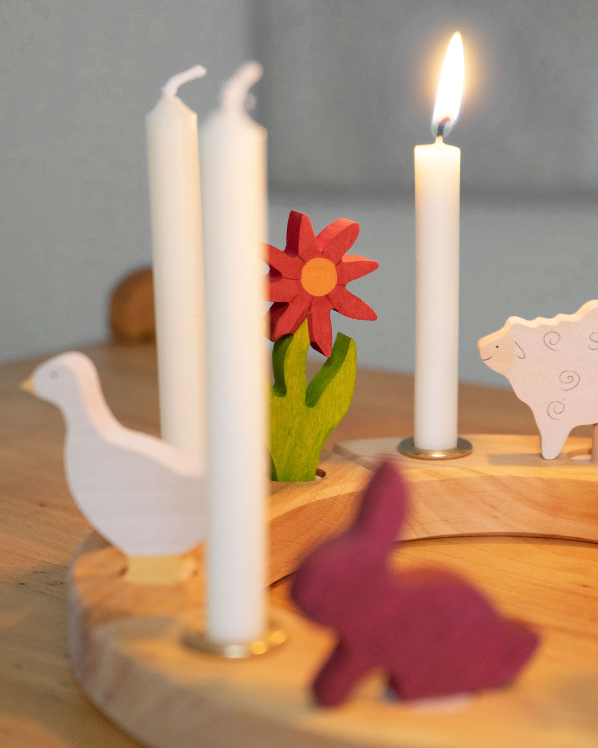 Beeswax candles - Cream colored, 12 pcs.