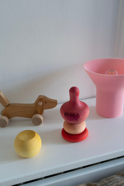 Bioplast lampe - Rose