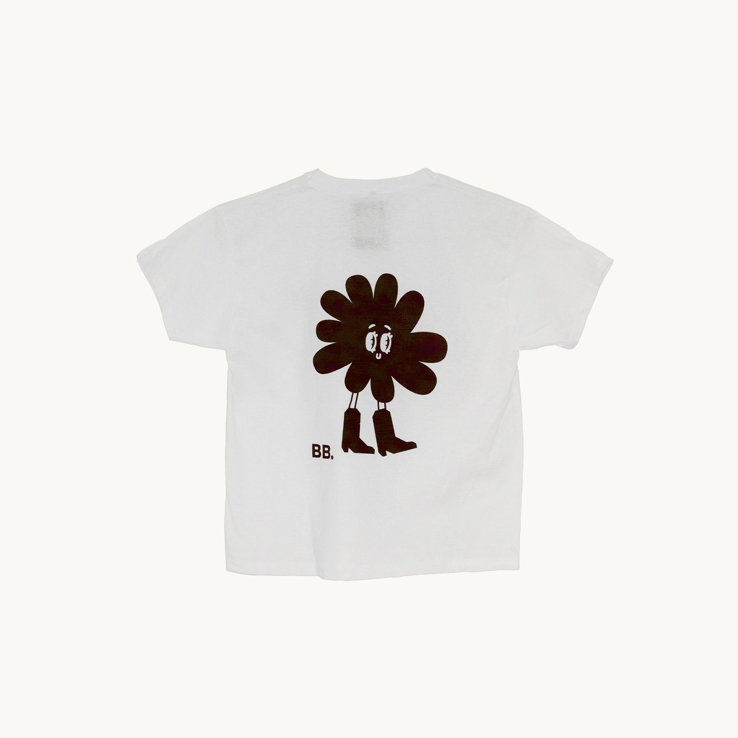Hvid tee - Brun boot
