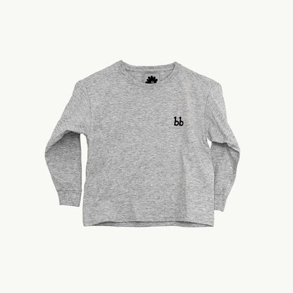Grå langærmet tee - solmotiv