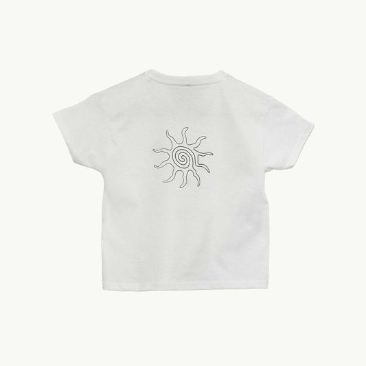 Hvid tee - Solmotiv
