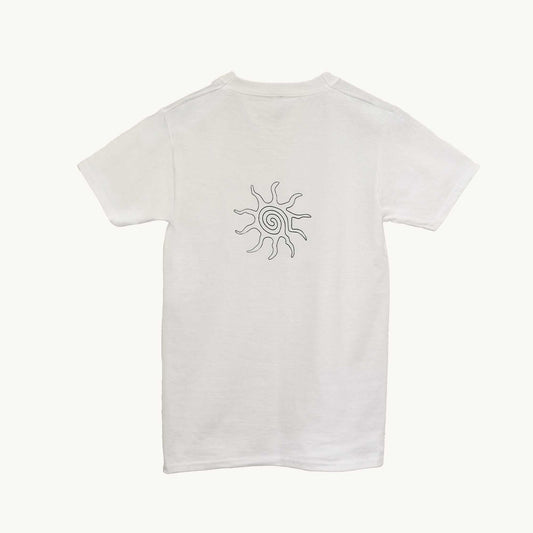 Hvid tee - sol - voksen