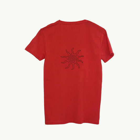 Rød tee - sol - voksen