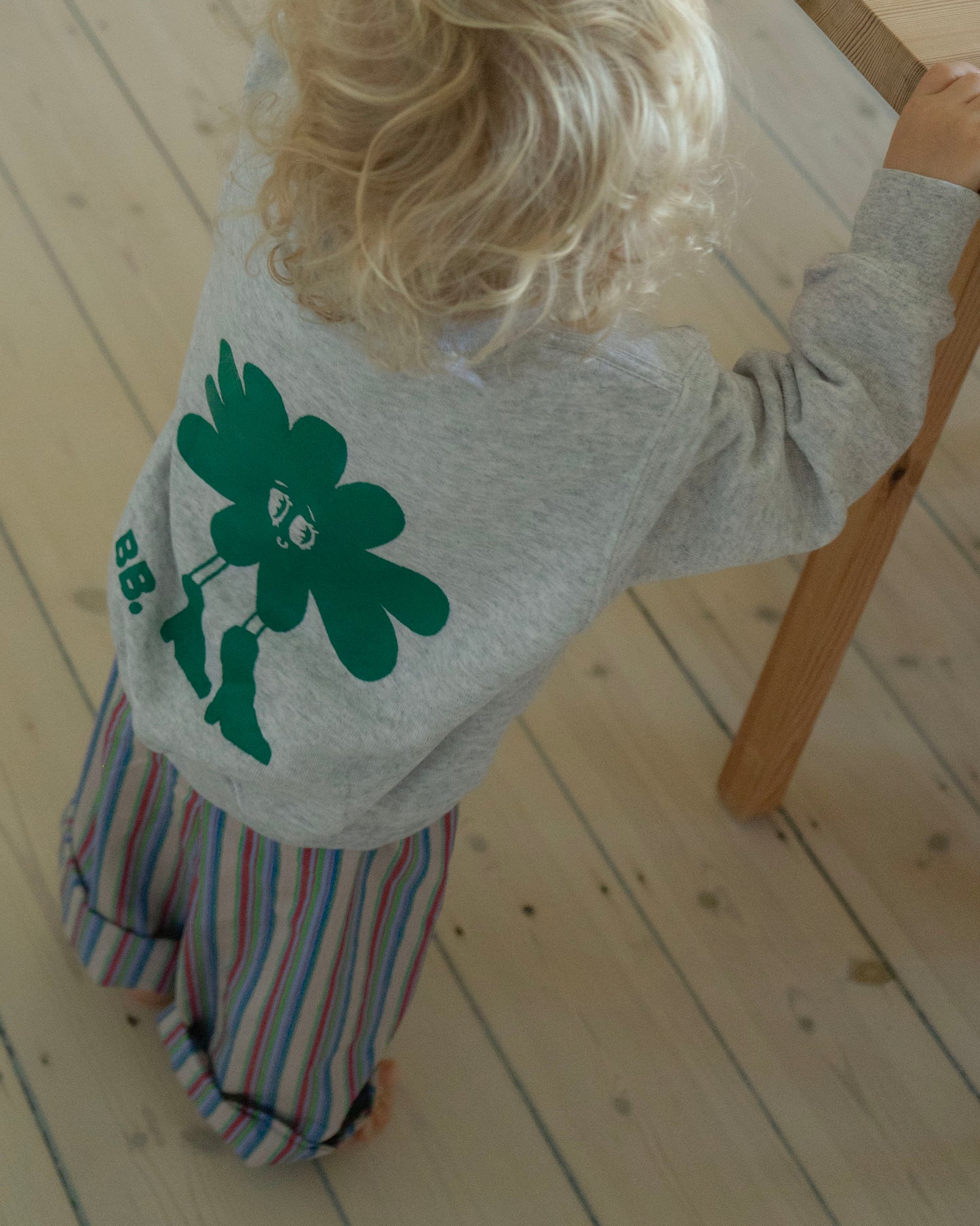 Blomsterbarn Sweat - Grøn boot