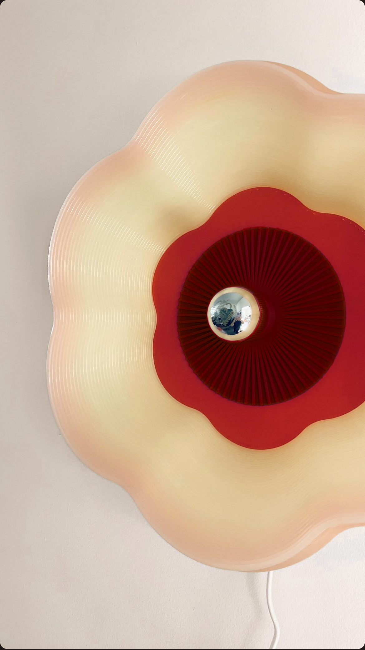 Bioplast blomsterlampe - Klar/rød/bordeaux