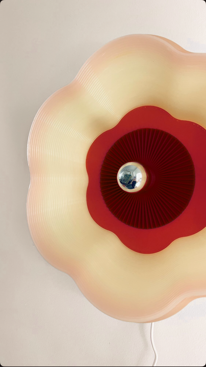 Bioplast blomsterlampe - Klar/rød/bordeaux