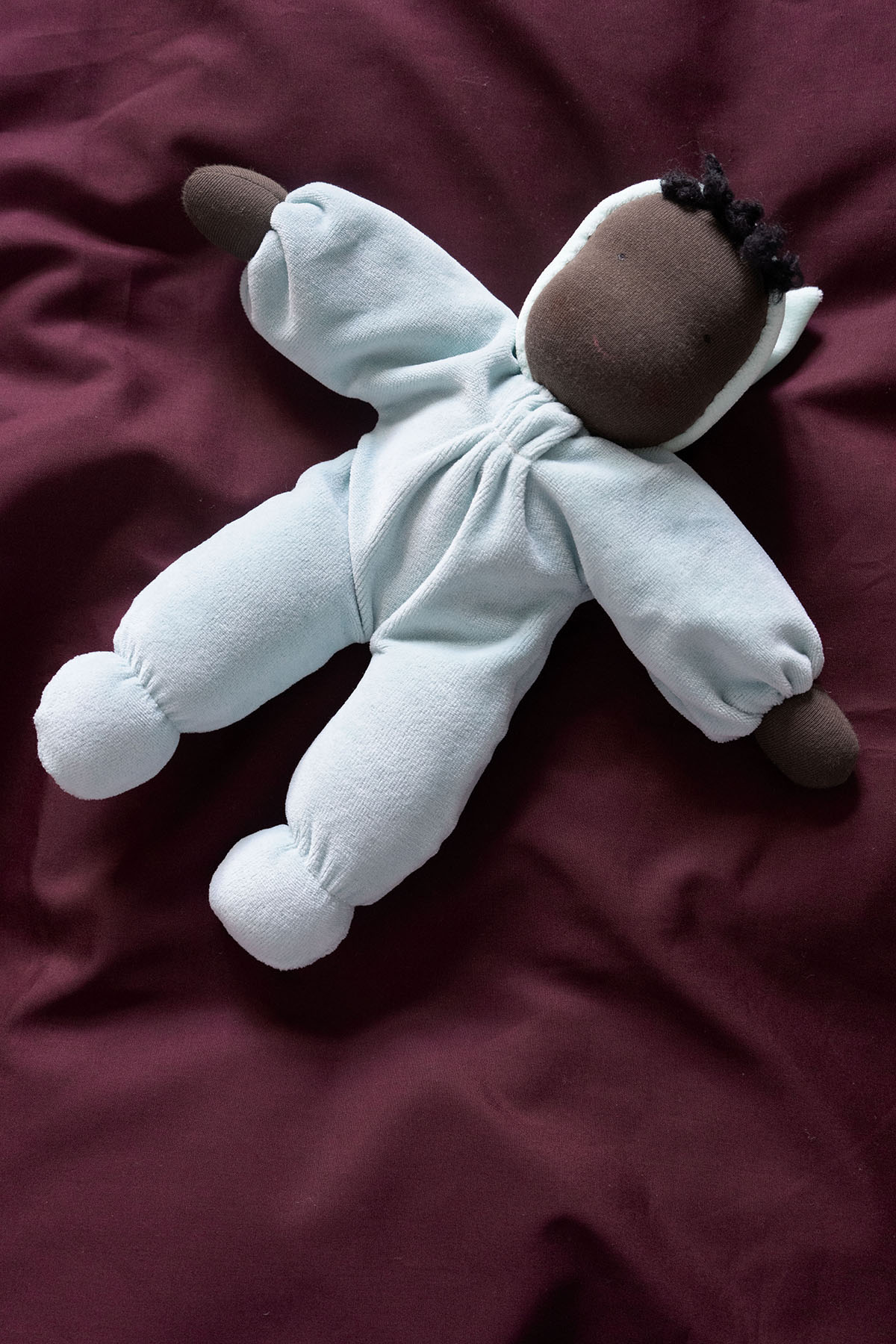 Håndlavet velourdukke, Aqua