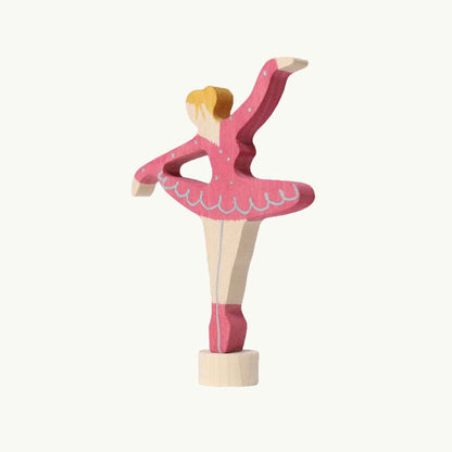 Dekorativ træfigur - Ballerina, pink