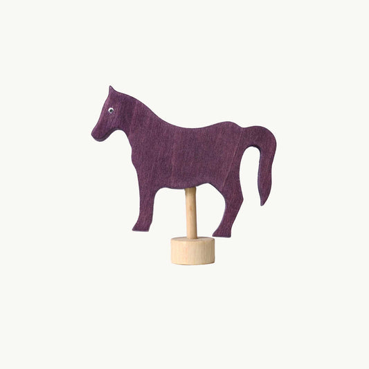 Wooden figure - Blue horse