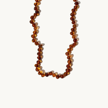 Caramel halskæde - Natursten