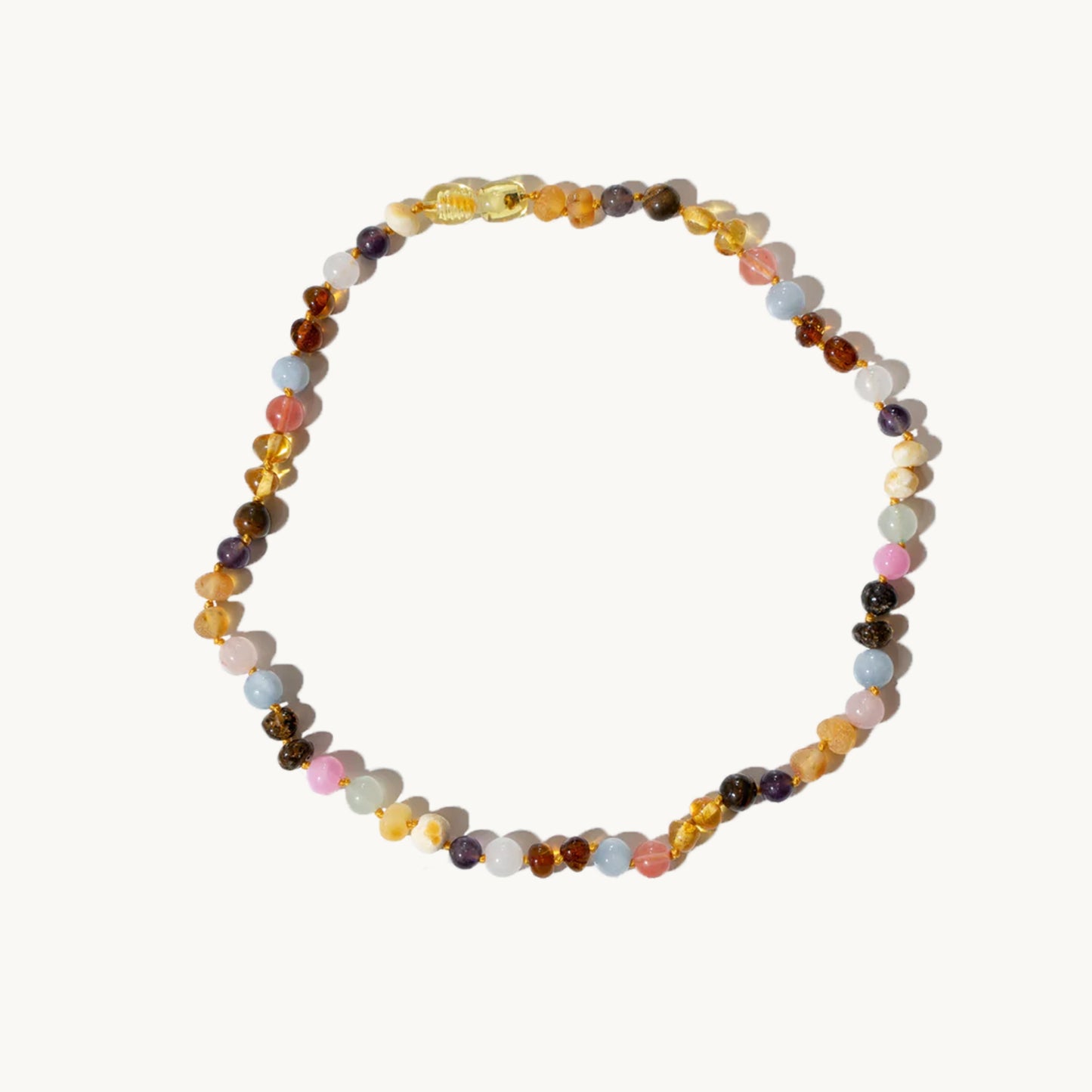 Rainbow halskæde - Natursten