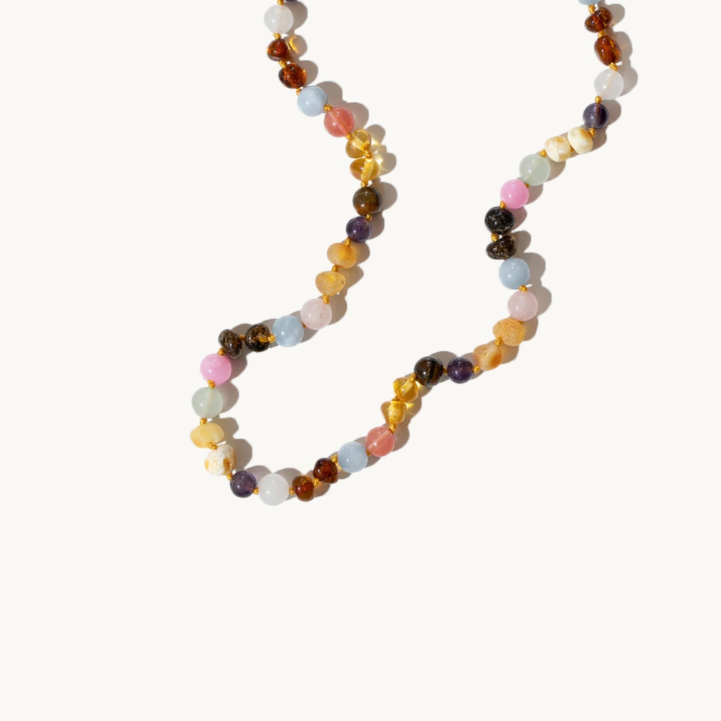 Rainbow halskæde - Natursten
