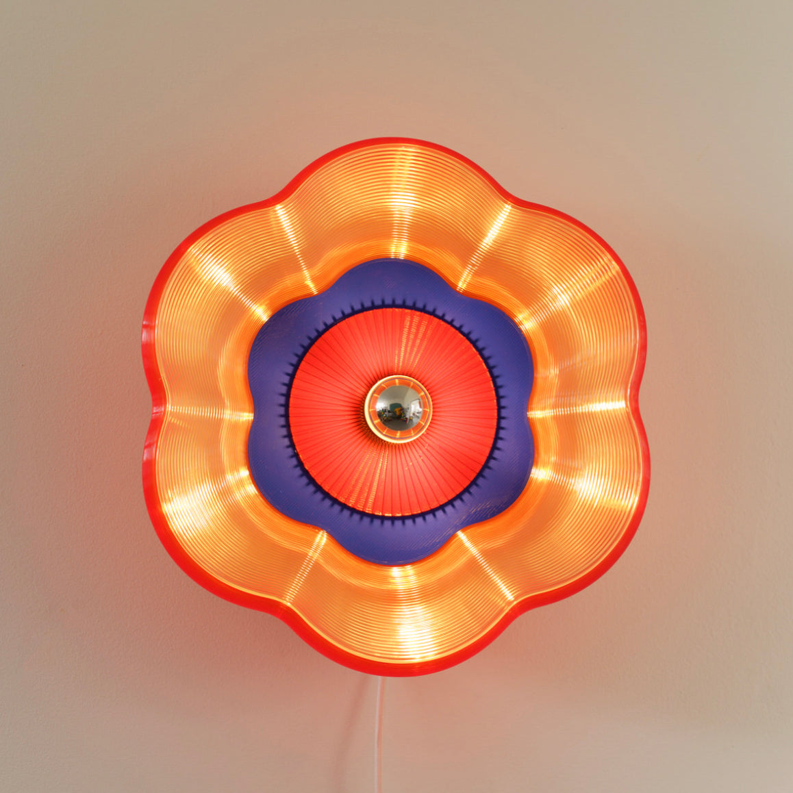 Bioplast blomsterlampe - Rød/Blå