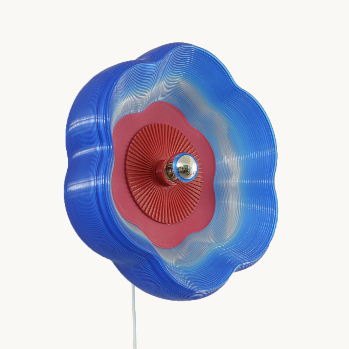 Bioplast blomsterlampe - Blå/Rød