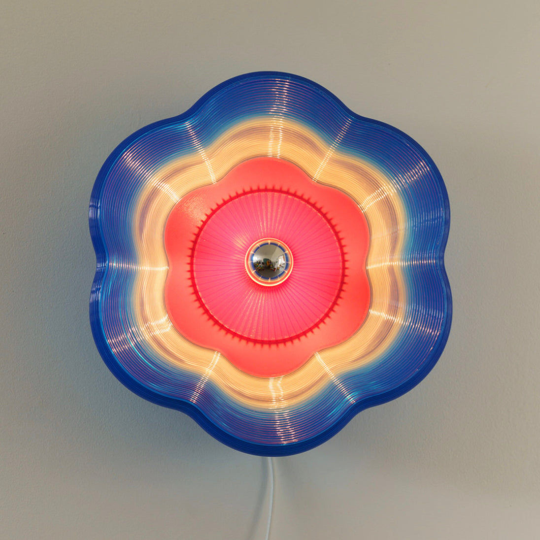 Bioplast blomsterlampe - Blå/Rød