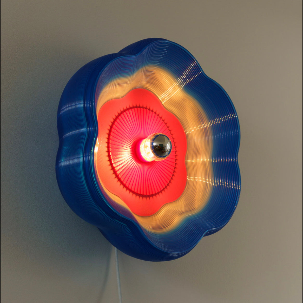 Bioplast blomsterlampe - Blå/Rød